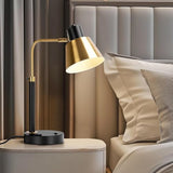 Desk Lamp with Dual USB Charging Port, Heavy Duty Metal Table Lamp, 340 Degree Swivel Arms