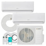 Albott 2 Zone Mini Split AC/Heating System, 12K+12K BTU 25 SEER2