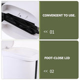 Cabilock Step On Trash Can with Foot Pedal Versatile Waste Basket for Bathroom Kitchen and Car