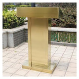 Lajeri Stainless Steel Podium, Stand Up Lectern, Indoor/Outdoor Weatherproof