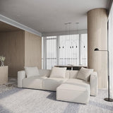 Luxury Modular Sectional Living Room Sofa Set, Modern Minimalist Style Couch with Ottoman and Chais