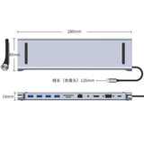 WODHAZNC 11 in 1 Hub Type C to 4K -Compatible RJ45 SD/TF PD USB2.0 3. for Laptop Docking Station Adapter