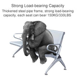 2-Seat Waiting Room Bench Set, PU Leather Waiting Room Chair
