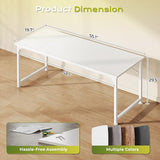 PRAISUN 55 Inch Computer Desk, Home Office Desk with Spacious Desktop, Modern Gaming Desk, Writing Study Table for Bedroom, Small Spaces