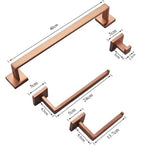 Bathroom Rose Gold Hardware Set Stainless Steel Robe Hook Towel Bar Toilet VIPAVA