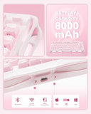 GravaStar Mercury K1 75% Pink Wireless Keyboard, Aluminum Alloy Exoskeleton Design Mechanical Gaming Keyboard