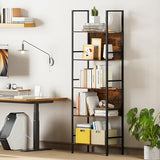 Dunatou 5 Tier Tall LED Book Shelf, 6FT Tall Standing Shelves with RGB Lights, 24'' Wide Lighted Wood Book Shelf 70 Inch Tall