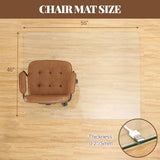 Chair Mat, 55 x 46 x 2 Inch Tempered Glass Chair Mat