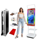 40" Magic Mirror Photo Booth Machine with Instant Printer,21.5inch Interactive