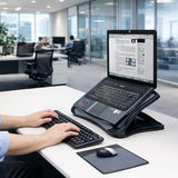 Laptop Lap Pad Laptop Stand with Attached Mouse Pad, Cushion and USB Cooling Fan