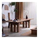 zhongxlla Standing Desk, Rustic Ash Wood Home Study Writing Desk Workstation