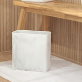 Essentra Home Marble Rectangular Trash Can for Home Office