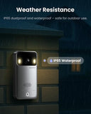 SwitchBot Video Doorbell Camera Wireless with Monitor, No Subscription, 4.3 Inch Screen