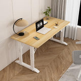 Height Adjustable Modern Gaming Desk, White Standing Desk