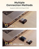 Portable Foldable Keyboard and Mouse Combo, Bluetooth×2+USB A+USB C(4 in 1) Connection, Keyboard Lock