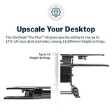 Vari VariDesk Pro Plus 48 - Adjustable Desk Converter with 11 Height Settings - Laptop Sit Stand Desk