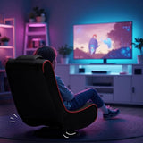 GTPLAYER Floor Gaming Chair Foldable Swivel Floor Chairs for Kids Boys Comfy Video Game Seat with 360° Multipurpose for Gamers, Bedroom or Game Room (Red)