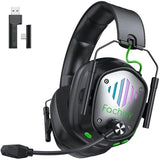 PC, Laptop, Mac & Switch, Dual Low-Latency 2.4GHz USB/Type-C & BT 5.4, ENC Noise-Canceling Mic, 3D Stereo Sound