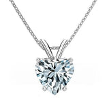 .25ct to 5.00 Carat Round Brilliant Solitaire Lab-Grown Diamond Solitaire Pendant Necklace