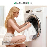 ANARACHON Dorm Bed Skirt Twin XL 36 Inch Drop, 100% Microfiber Extra Long College Dust Ruffle Bedskirt for Adjustable Beds, Elastic Wrap Around Design, White