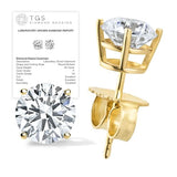 Certified .25-4.0 Carat Lab Grown Diamond Earrings in 14K Gold