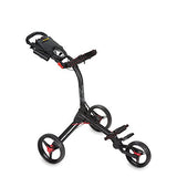 Bag Boy Compact 3 Golf Push Cart, Easy Three-Step Open & Close, Scorecard Console, Beverage Holder Bag Boy