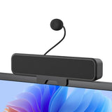 One-Touch Mute Microphone, Stereo & Bass, Easily Clamps to Monitor, Compatible with PC, MAC, Laptop