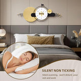 AXAORIRA 47x19 Inches Modern Large Wall Clock Battery Operated Silent, Non-Ticking Quartz Decorative Analog Clocks for Living Room, Bedroom, Hallway - Ideal Gift for Home Decor Lovers