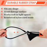 Supuse Rubber Strap Wrench Set, 2-Piece Heavy Duty Adjustable Rubber Belt Wrench for Oil Filter, Plumbing, Pipe, Jar Opener, Shower Head Removal (4" & 6")