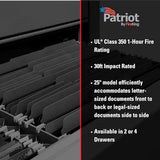 FireKing Patriot Vertical 2 Drawer Legal and Letter Fire Safe File Cabinet