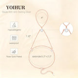 YOIHUR Rose Gold Hand Chain Bracelet, 925 Sterling Silver Finger Ring Bracelet, Adjustable Hand Chains, Stack Jewellery Stars and CZ Hand Jewelry Gifts for Women, 2" to 2.4" Extend