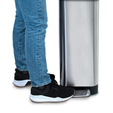 Glad Slim Trash Can with Clorox Odor Protection - Narrow Kitchen Garbage Bin with Soft Close Lid