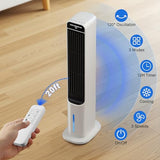 Windowless Portable Air Conditioner, 32 Inch Cooling Fans that Blow Cold Air, 3-in-1 Tower Fan with Remote, 3 Speeds, 120° Oscillation Swamp Cooler, 12H Timer Evaporative Cooler for Bedroom Indoor Use