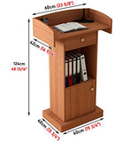 BIBOYA Podium Heavy Duty Lectern Stand Podium, Large Storage Area Speaking Lectern Laptop Stand for Churches
