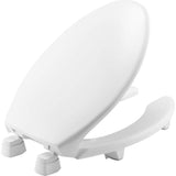 BEMIS 2L215OT 000 Medic-Aid 2" Lift Raised Open Front Toilet Seat with Cover, ELONGATED, Long Lasting Solid Plastic, White