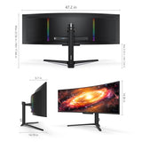 INNOCN 49" QD-OLED 5K2K 5120 x 1440P 144Hz Ultrawide Curved Monitor - 49Q1R