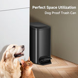 TIPGO Slim Bathroom Trash Can with Lid Soft Close