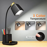GONDSILY LED Desk Lamp with USB Charging Port Touch Control 3 Color Modes, Stepless Dimming,Eye-Caring LED Table Lamp, 5V, 2.4A