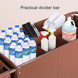 Heavy-Du Hotel Service Cart - Rolling Laundry Trolley, Multi-Purpose Utili Cart for Housekeeping, Commercial Cleaning, and Linen Transport, Space-Saving Design on Wheels