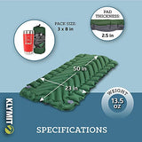 Klymit Static V Inflatable Sleeping Pad for Camping, Lightweight Hiking and Backpacking Air Bed, 2.5 Inch Thick, Short, Green