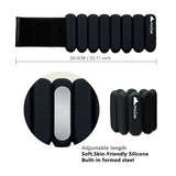 2Lbs Wrist Ankle Weights for Women - Wearable Arm Leg Bangles Weight Set of 2(1Lb Each) Adjustable Weighted Wristbands for Home Gym Workout, Walking