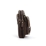 European Men's Large Capacity Zippered Crossbody Bag Waist