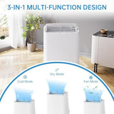 GarveeTech 14000 BTU Portable Air Conditioner - 4 in-1 Cooling, Dehumidifier, Fan & Sleep Mode, Quiet AC Unit for Rooms up to 750 Sq.Ft, 24H Timer, Remote & Window Kit Included, White Top Cover