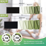 BECOJADDE Ankle Weights for Women Wrist Weights Set of 2 (2 lb Each) Adjustable Arm Leg Weight for Womens Men Suitable for Walking, Gradient Green
