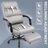 Misolant Big and Tall Office Chair with Footrest, High Back Desk Chair