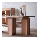 zhongxlla Standing Desk, 78" Large Home Study Writing Desk Rectangular Solid Wood Dining Table