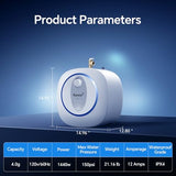 Ranein Electric Mini Tank Water Heater, 4 Gallons Point of Use Hot Water Heaters 120V 1440W, Under Sink, Floor Mounted, Ideal for Kitchen, Bathroom and RV