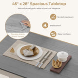 Compact Wooden Dining Table and Chairs Set for Kitchen, Dining Room