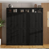 Classic Pantry Cabinet for Kitchen, Bookcases with Doors and Shelves for Home Office