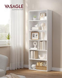VASAGLE CUSTOS Collection - Bookshelf, 6-Tier Bookcase, Book Shelf, Open Storage Shelf, 9.4 x 23.6 x 63.3 Inches
